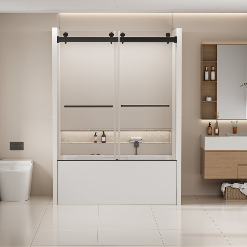 LILI 56 -60-inch*62-inch Double Slide Closing Shower Door